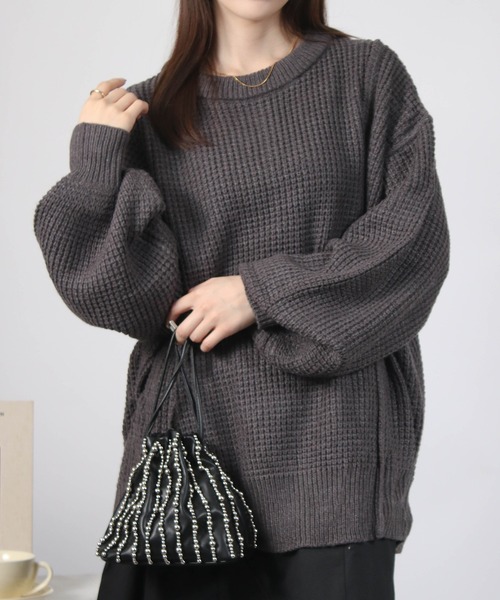 Social GIRL（ソーシャルガール） ニット セーター ワッフル編みニット