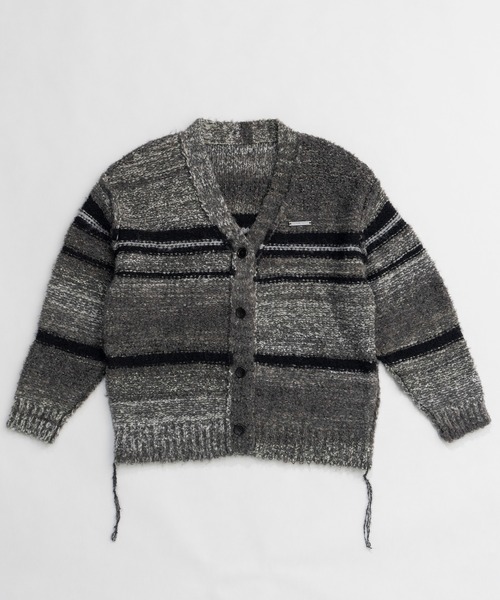 カーディガン カスリボーダーニットカーディガン/Blur Border Knit Cardigan レディース PRANK PROJECT カーディガン カスリボーダーニットカーディガン