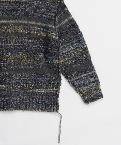 カーディガン カスリボーダーニットカーディガン/Blur Border Knit Cardigan レディース PRANK PROJECT カーディガン カスリボーダーニットカーディガン