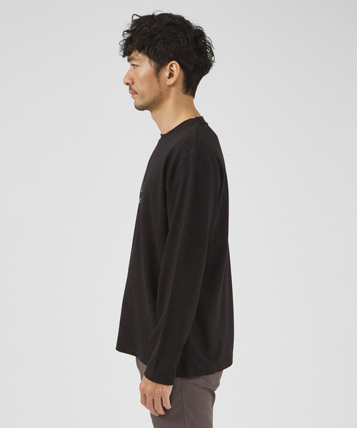ABAHOUSE GRAY tシャツ 「CITY」刺繍 ポンチ 長袖Tシャツ メンズ