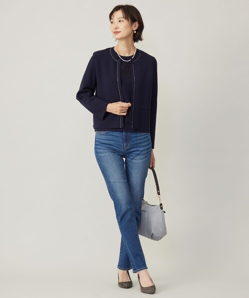 パンツ 「洗える」BASIC STRETCH DENIM スキニー パンツ レディースの画像