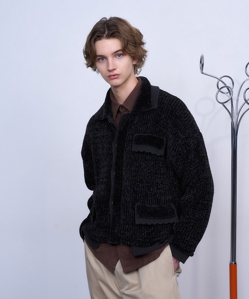 ブルゾン アウター Knit blouson/ニットブルゾン メンズ TASTE by Knit ブルゾン アウター 「TASTE by Knit」Layered knit
