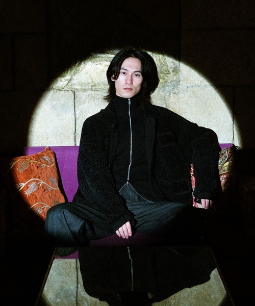 TASTE by Knit ブルゾン アウター 「TASTE Knit」Layered knit blouson 
