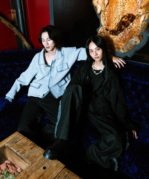 TASTE by Knit ブルゾン アウター 「TASTE Knit」Layered knit blouson 