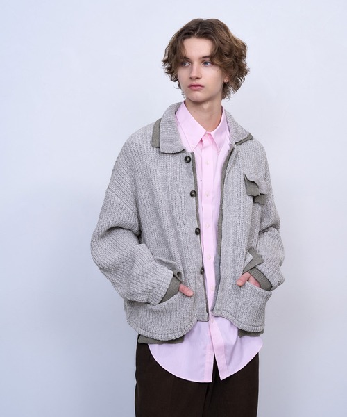 ブルゾン アウター Knit blouson/ニットブルゾン メンズ TASTE by Knit ブルゾン アウター 「TASTE by Knit」Layered knit