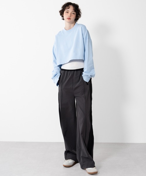 ELOOPS トラックパンツ パンツ 「ELOOPS」サイドZIPライントラックパンツ レディース
