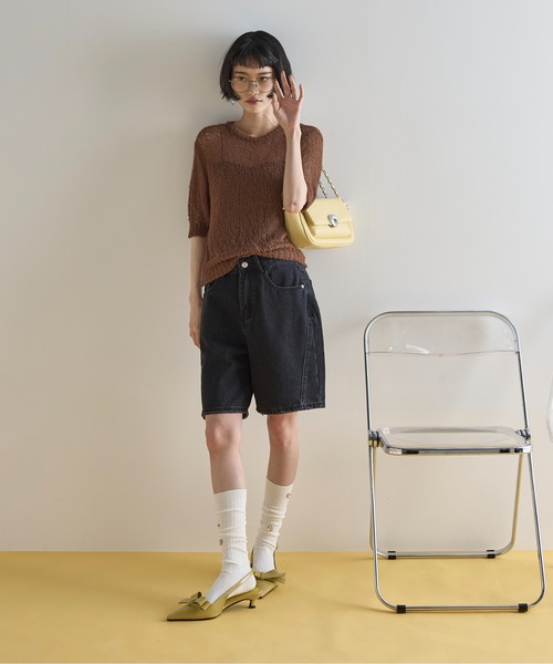 リボンモチーフスリングバッグパンプス　37センチ リボンモチーフスリングバッグパンプス 37センチ