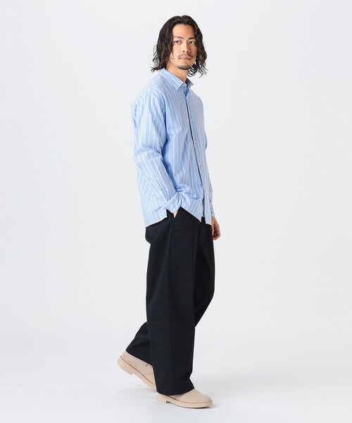 BEAMSGOLF メンズM ハイネック ストライプシャツ BEAMSGOLF メンズM ハイネック ストライプシャツ