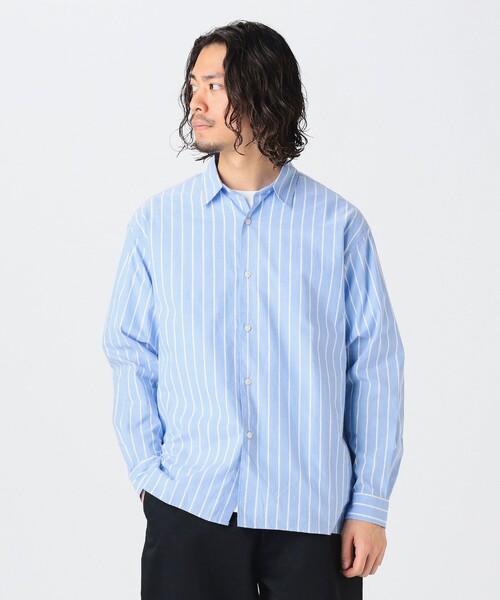 B：MING by BEAMS シャツ コットン ストライプ メンズ