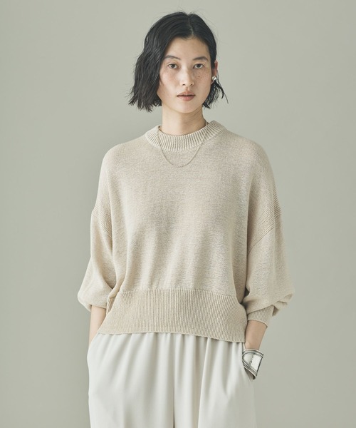 【美品】Curensology、リネンニット Curensology（カレンソロジー） サマーニット ニット セーター /リネン