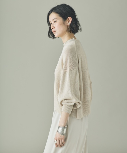 【美品】Curensology、リネンニット Curensology（カレンソロジー） サマーニット ニット セーター /リネン