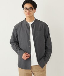 シャツ SHIPS Colors:「洗濯機可能」フェイクスエード(ポリエステル) バンドカラー シャツ メンズ｜ZOZOTOWN Yahoo!店