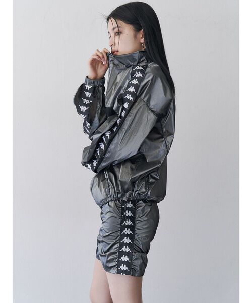 Kappa - 【新品】◆Kappa◆ ブラック プリーツ ラップ スカート Mサイズ Kappa スカート 「Kappa」「SET UP対応」シャーリングナイロン