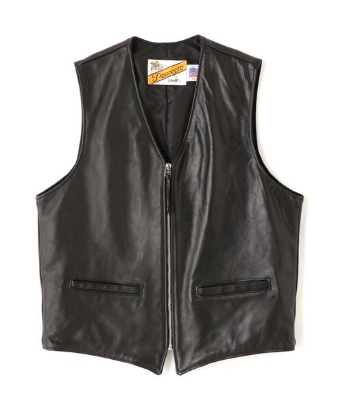 Schott N.Y.C（ショット） ベスト ジレ Schott/ショット/193V LEATHER