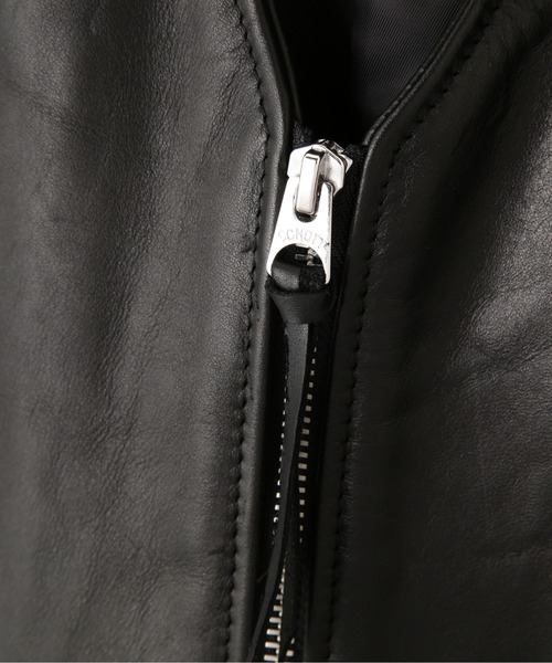 美品ショットschottレザーベストジャケットLサイズ！ Schott ゴートレザー ベスト L - メルカリ