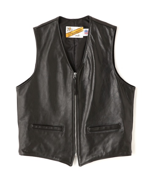 SCHOTT レザーベスト サイズL Schott｜LEATHER COMB. VEST/レザー コンビベスト | Rakuten Fashion