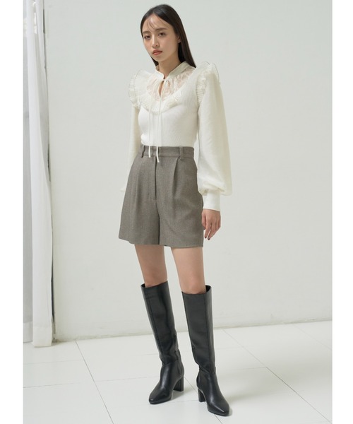 SNIDEL HOME × 新木優子】ケーブルニットショートパンツ
