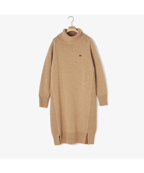 「LACOSTE」 ニットワンピース 36 グレー レディース_画像5