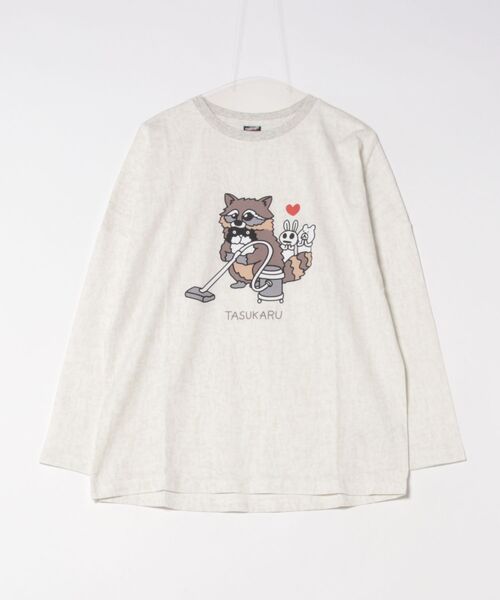 ScoLar - ScoLar Parity  古着風タスカル柄 ロングスリーブTシャツ ScoLar Parity tシャツ 351112：古着風タスカル柄 ロング