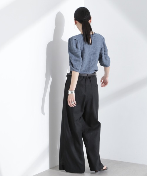 パンツ リネン混ラップパンツ(セットアップ可) レディース_20