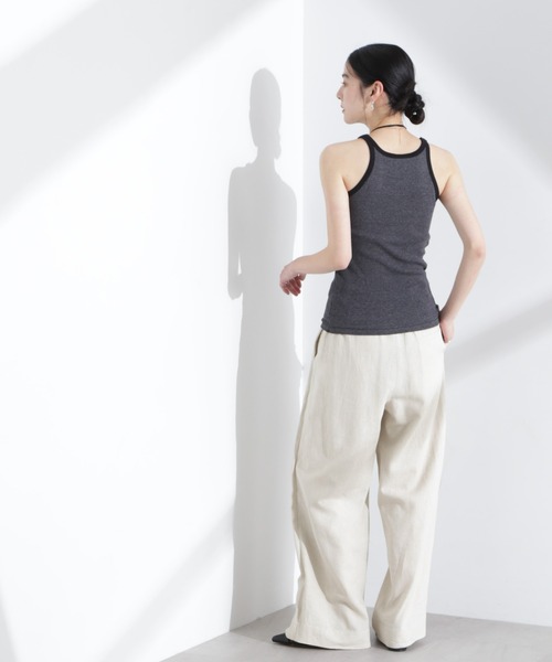 パンツ リネン混ラップパンツ(セットアップ可) レディース_7