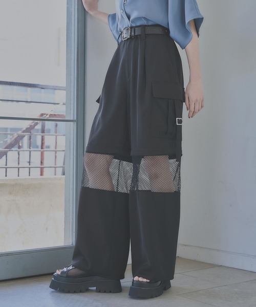 HARE カーゴパンツ 2WAYメッシュカーゴパンツ(HARE) レディース