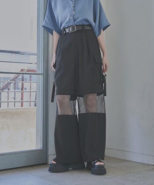 HARE カーゴパンツ 2WAYメッシュカーゴパンツ(HARE) レディース