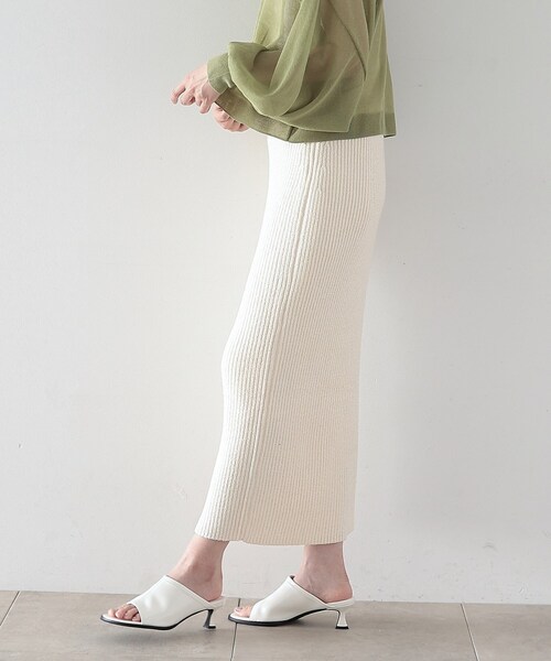 「GALLEST」 ニットスカート 38 ブラック レディース_画像3