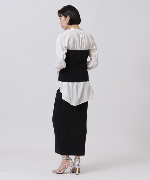 「GALLEST」 ニットスカート 38 ブラック レディース_画像9