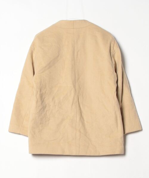 「green label relaxing」 ノーカラーコート 34 クリーム レディース_画像2