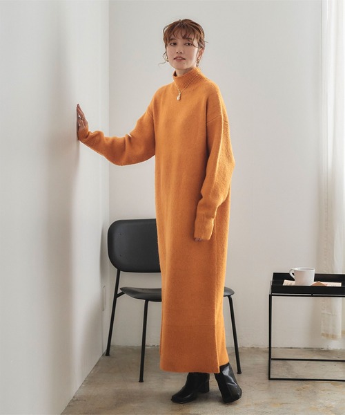 titivate（ティティベイト） ニットワンピース S オレンジ レディース