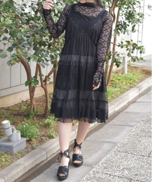 axes femme チュニック ティアードチュニックワンピース