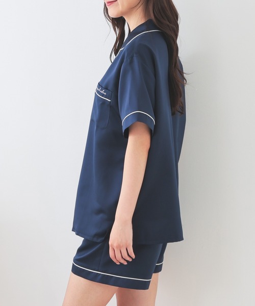 Honeys パジャマ ルームウェア 前開きルームウェア（上下セット