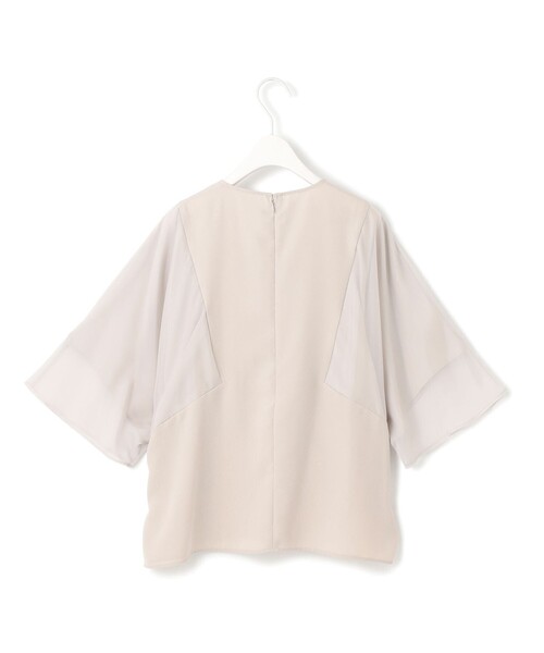 ICB ブラウス シャツ FluidBackSatin シアーコンビブラウス
