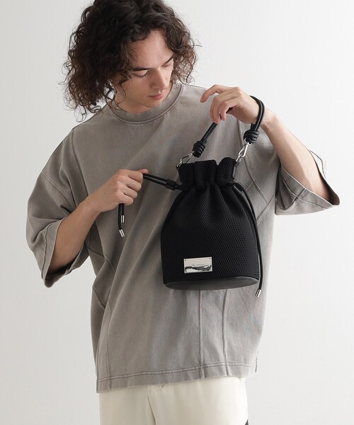tk.TAKEO KIKUCHI ショルダーバッグ メッシュ2WAY巾着ショルダー
