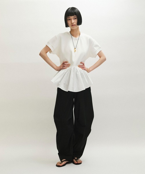 ADAM ET ROPE' tシャツ ペプラムスウェット レディース