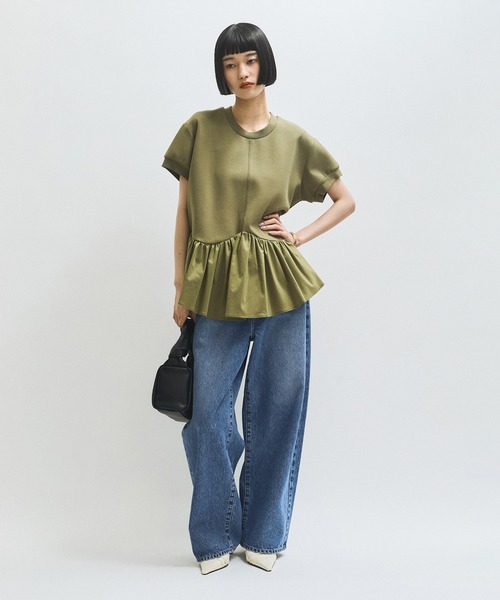 ADAM ET ROPE' tシャツ ペプラムスウェット レディース