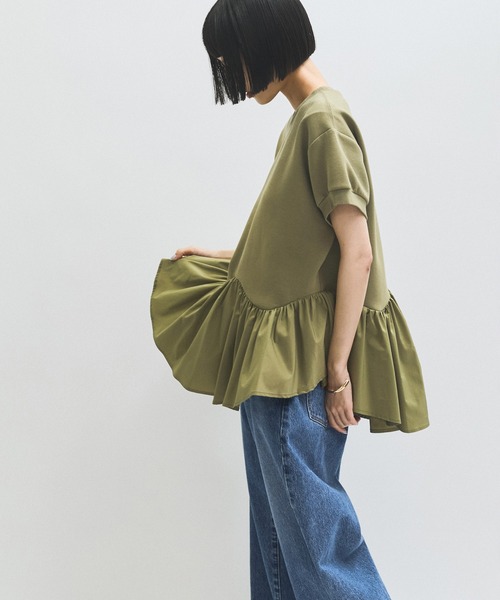 ADAM ET ROPE' tシャツ ペプラムスウェット レディース