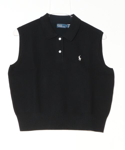 ラルフローレン　近年モデル　国内正規　コットン スリーブレス ポロシャツ　未使用 POLO RALPH LAUREN ニット セーター コットン クロップド