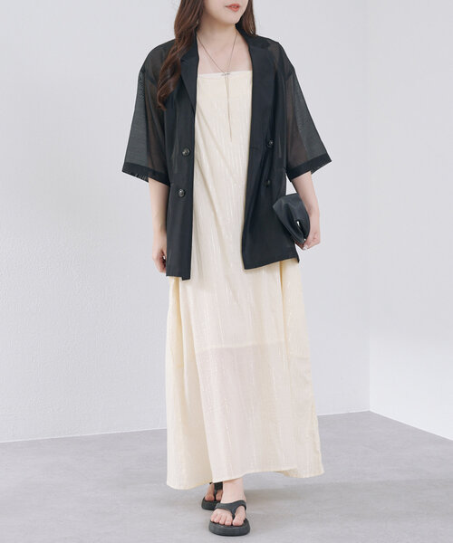 MES DEMOISELLES... キャミワンピース インド綿 Remind me and forever ワンピース 「インド綿100%」ラメ