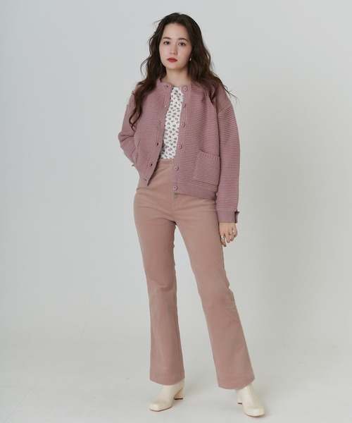 「TINA：JOJUN」 コーデュロイパンツ S オレンジ レディース_画像2