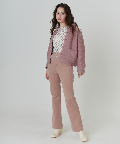 「TINA：JOJUN」 コーデュロイパンツ S オレンジ レディース_画像4