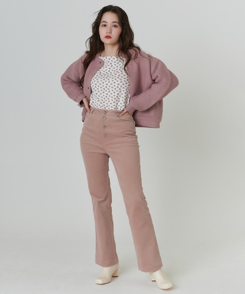 「TINA：JOJUN」 コーデュロイパンツ S オレンジ レディース_画像5