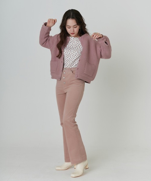 「TINA：JOJUN」 コーデュロイパンツ S オレンジ レディース_画像6