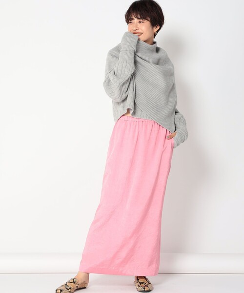 ライトグレー ポンチョ フリーサイズ ottilie（オティーリエ） ポンチョ FREE ライトグレー レディース