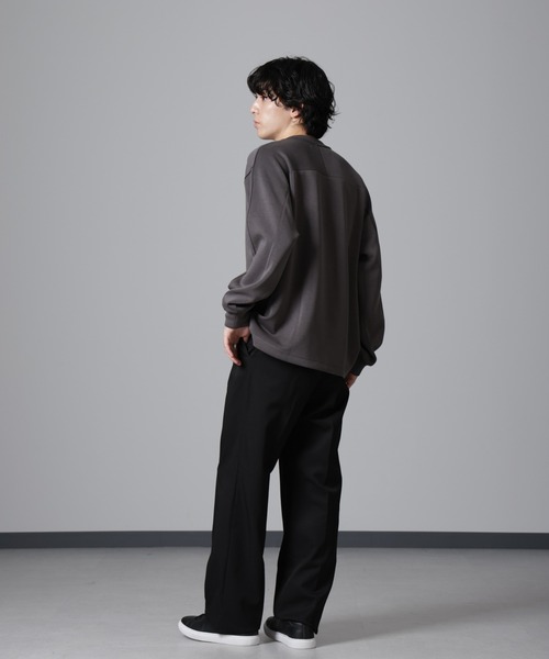「NANO universe」 長袖Tシャツ M グレー メンズ