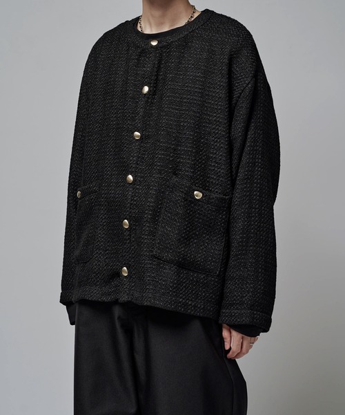 Lui’s ファニーツイードカーディガン Lui's（ルイス） カーディガン ファニーツイードカーディガン メンズ