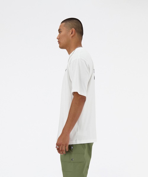 「New Balance」 半袖Tシャツ MEDIUM ブラック メンズ