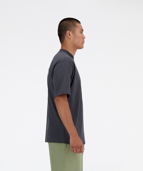 「New Balance」 半袖Tシャツ MEDIUM ブラック メンズ