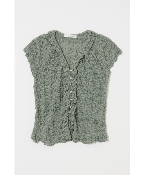 MOUSSY（マウジー） ブラウス シャツ RUFFLE LACE ノースリーブ 